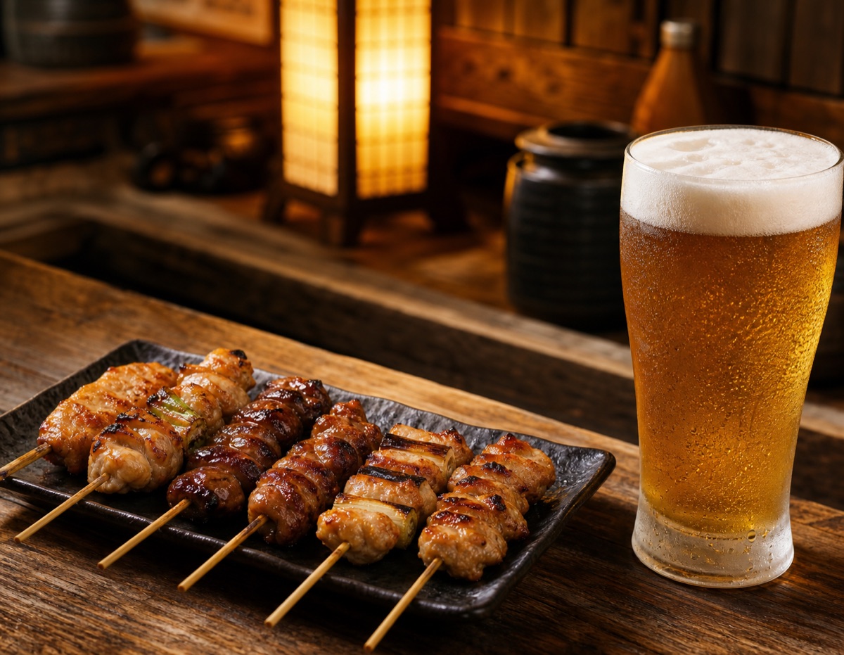 焼き鳥とビール